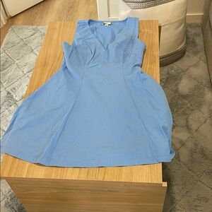 a new day Light Blue V-Neck Mini Dress